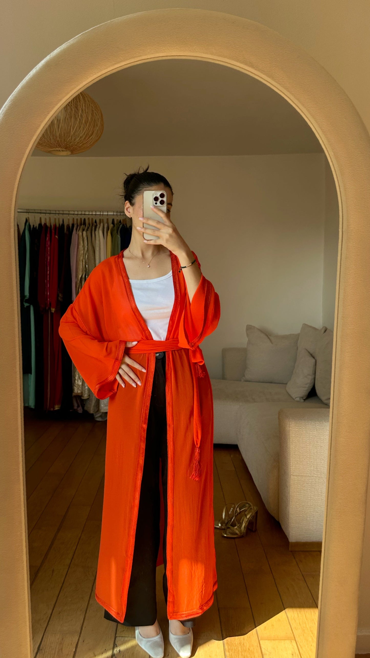 Kimono Mousseline Orange