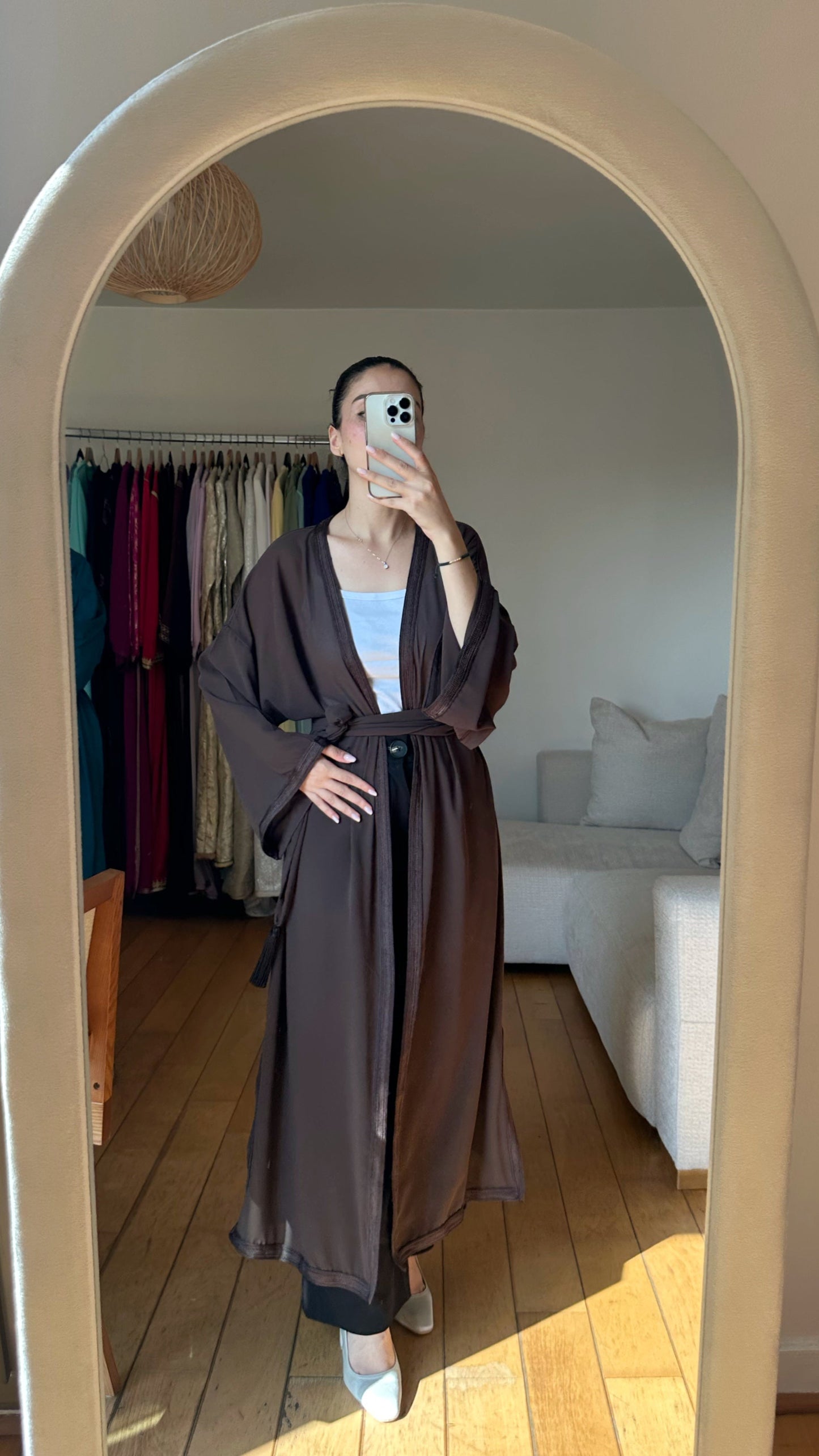 Kimono Mousseline Marron