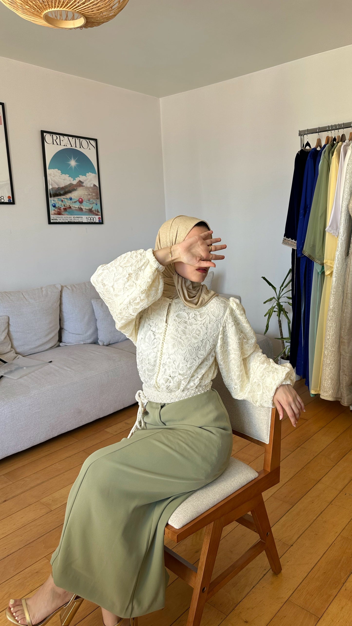 White Traditional "Rêve d'Orient" Top