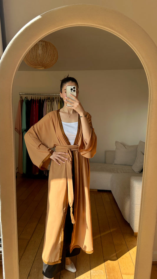 Kimono en Mousseline "Camel"